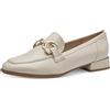 MARCO TOZZI Mocassini Donna con Tacco Eleganti Vegani, Beige (Cream), 39 EU