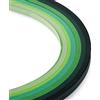 Craftdady - 1200 strisce di carta per quilling, 530x5mm, colori in tonalità di verde, per fai da te, artigianato fatto a mano, decorazioni per feste