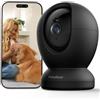usogood 2.5K Telecamera Wi-Fi Interno, 360° Webcam per Animali/Anziani con Visione Notturna, Supporta 2.4G/5G WiFi, Audio Bidirezionale, Tracciamento del Movimento, Nero
