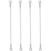 Aeipou 4 cavi di fissaggio per ante di armadietti, in acciaio inox da 20,3 cm, limitatore intrecciato flessibile per porte di armadi, cerniere resistenti con occhielli per un fissaggio sicuro, cordino in