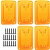 SagaSave Base portautensili elettrico con viti, per trapano elettrico, montaggio a parete, supporto per batterie per Dewalt 12 V 20 V e Milwaukee M18 18 V per furgoni da lavoro, scaffali, cassetta degli