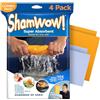 ShamWow The Original - assorbente eccellente multiuso di pulizia Shammy (Chamois) telo di stoffa, lavabile in lavatrice, non graffiare 4 pack Arancione e blu