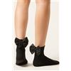 Calzedonia Calze Con Fiocco In Cotone Nero