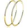 VONALA Orecchini a cerchio in argento Sterling, con anello senza fine, gioielli per donne e ragazze, diametro 20, 30, 40, 50, 60 mm, Argento sterling, Nessuna pietra preziosa