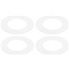 PATIKIL cerchi Regolatori da 2.5-3 Pollici Cornice Luminosa Incasso, 4 Pz cerchi Regolatori Copertura per Plafoniere Sotto Luce LED, ID 2.75, OD 4.72, Finitura Opaca Bianco