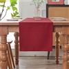 BALCONY & FALCON Runner da Tavolo rosso natalizio, punte quadrate, 35 x 300 cm, jacquard | Natale, esterno, moderno, compleanno, matrimonio, inizio scuola, cucina, tavolo da pranzo, interno, vacanze e feste