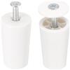 QUARKZMAN 2Pz Ferma Tapparelle plastica resistente da 40mm Tappi D'Arresto Tappo di Arresto per Tapparella in Plastica con Rondelle e Viti per Tapparelle Stecche per Tapparelle, Bianco