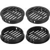 QUARKZMAN Tonda Griglia Aerazione 2, 8Pz Nero Plastica 50mm Copertura Prese Aria - Griglia Ventilazione Circolare - Aria Facili per Bagno, Casa, Ufficio, Armadio, Guardaroba