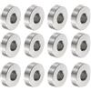 QUARKZMAN 12pz Distanziatore in Acciaio Inossidabile 6.2mm Foro x 15mm OD x 4mm Lunghezza Boccola per Vite Finitura Semplice Distanziatore Metallo Rotondo per Viti Bulloni e Barre M6