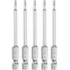 QUARKZMAN 5pz Punte per Cacciavite Chiave Esagonale 2mm (H2) Metrico 1/4 Attacco Esagonali 75mm (3) Punta Magnetica Lunghe Acciaio S2 Punta per Trapano Piatta Grado Industriale per Viti