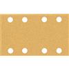 Bosch Professional 10x Carte abrasive Expert C470 con 8 fori (per Legno duro, Vernice su legno, 80x133 mm, Grana 60, accessorio Levigatrice orbitale)
