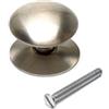 Merriway Bulk Hardware BH00786 Pomello per Sportelli di Armadietti e Credenze in Stile Vittoriano, Finitura Cromo Satinato, 50 mm, Set di 2 Pezzi
