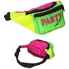 W WIDMANN MILANO Party Fashion - Sac banane années 80, ceinture réglable, accessoire pour fête, festival, carnaval