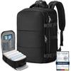 Samfolk Zaino Ryanair 40x20x25 Zain da Vaggio bagaglio a mano ryanair 12 Tasche zaino sottovuoto viaggio con Borsa Scarpe Separata per Donne e Uomini Bagaglio a mano, 20L (Nero, 40x20x25)