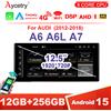 Aycetry Schermo Stereo Auto Wireless Carplay Android 15 da 12.5'' per Audi A6 C7 A7 2012-2018, Autoradio Multimediale con GPS, Google, 4G LTE