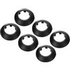 PATIKIL 6pz Coperture Copri Tubi per Tubo Acqua 32mm Rosetta Termosifoni, Copricalorifero Termosifone Plastica Accessori Termosifoni per Tubi Riscaldamento Scudo Collare Parete, Nero