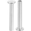 QUARKZMAN 50pz Rivetti Semitubolari, 5mm x 35mm Rivetti Semi-Tubolari Testa Piatta Tonda Alluminio Rivetti con Perno Metallo per Riparazioni Domestiche Industriali, Argento