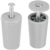 QUARKZMAN 2Pz Ferma Tapparelle plastica resistente da 40mm Tappi D'Arresto Tappo di Arresto per Tapparella in Plastica con Rondelle e Viti per Tapparelle Stecche per Tapparelle, Grigio