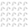 QUARKZMAN 50pz Morsetti per Tubi in PVC 20mm(4/5) Morsetto per Condotti in Plastica 2 Fori Staffa Montaggio per Tubi in PVC Cavi Bianco