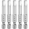 QUARKZMAN 5pz Punte per Cacciavite Chiave Esagonale 5mm (H5) Metrico 1/4 Attacco Esagonali 50mm (2) Punta Magnetica Lunghe Acciaio S2 Punta per Trapano Piatta Grado Industriale per Viti