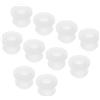 QUARKZMAN 20pz Tappo di Gomma per Foro con Ring Tenuta a Scatto Diametro Montaggio 9mm ID 6,2mm H 10mm Sigillo Anti-Graffio per Scatola Elettrica Cavo Tubo Trasparente
