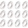 QUARKZMAN 12pz Distanziatore Alluminio 8.2mm Foro x 16mm OD x 2mm Lunghezza Boccola per Vite Finitura Semplice Distanziatore Metallo Rotondo per Viti Bulloni e Barre M8
