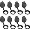PATIKIL 22mm Porta Serratura Antipolvere Coperchio, 8pz Gomma Impermeabile Chiavi Pannello Cam Serratura Antipolvere Coperchio Cappuccio per 22mm Cam Lucchetto, Nero