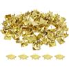 QUARKZMAN 80pz Rivetti a Piramide Quadrata, 10mm Chiodi a Quattro Punte, Borchie in Rame Stile Punk Rock per Abbigliamento Borsa Pelle Scarpe (Oro)
