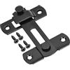 PATIKIL 3,9 x 2,8 Porta Chiusura, Grande Flip Cancello Chiusura Inossidabile Acciaio per Porta e Finestra, Nero