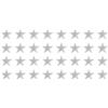 QUARKZMAN 32 Pz Stelle Termoadesive, Patch Ricamate a Cucire Stelle, Patch Decorative per Riparazioni Fai da Te Zaini Borse Cappello Abiti, 29mm Grigio Argento