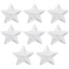 QUARKZMAN 8Pz Toppe Termoadesive a Forma di Stella Toppe Ricamate a Stella per Vestiti Termoadesive Argento Brillanti per Abbigliamento Fai da Te Borsa Pantaloni