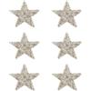 PATIKIL Stelle Termoadesive, 6pz Stelle Adesive Argento con Strass Glitter e Cristalli Patch di Stoffa per Artigianato Fai da Te Riparazione Abbigliamento Jeans, Grigio 6cm