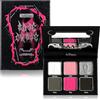 Afflano Palette Di Ombretti Rosa Goth, Palette Di Ombretti Rosa Smokey Eyes Con Specchio, Per Ragazze e Donne Goth Trucco Di San Valentino Di Lunga Durata, Dark Emo Halloween Clown Sfx Look Gotico