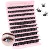 Oreola Ciglia Individuali Naturali 100D Cluster Ciglia C Curl Morbidi Wispy Lash Cluster Estensioni Ciglia Fai da Te Aspetto Naturale 8-16MM 0.07 D Curl Ciglia Finte
