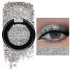Afflano Ombretto Argento Super Pigmentato, Palette Di Ombretti Argento Singoli Occhi Scintillanti a Lunga Durata Con Glitter Metallico Scintillio a Lunga Durata Look Occhi Neutro Sfumabile Trucco