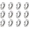 QUARKZMAN 12pz Distanziatore in Acciaio Inossidabile 12mm Foro x 20mm OD x 2mm Lunghezza Boccola per Vite Finitura Semplice Distanziatore Metallo Rotondo per Viti Bulloni e Barre M12