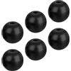 METALLIXITY Pomelli a Sfera Filettati (30mm/1,18) 6pz, Pomello a Leva in Plastica con M8 Inserto in Ferro Filettato - per Sostituzione Maniglia Macchinari, Nero
