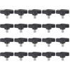 QUARKZMAN 20 Pezzi Manopole Aletta T Viti Testa Zigrinata M5 x 8mm Filettatura Maschio Standard Manopole T Plastica Maniglie Manopole Serraggio Mano Vite Testa Zigrinata, Nero