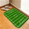 Redxiao Tappetino per porta antiscivolo, motivo: campo da calcio, 3D, assorbimento d'acqua e antiscivolo, adatto per bagno, soggiorno, camera da letto, 40 x 60 cm