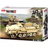 Sluban WWII-SD.kfz. 251 Half-Track k18 105mm Cannon m38-b0695