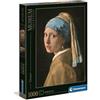 Clementoni- Museum Collection, Girl with Pearl, E.V, Adulti 1000 Pezzi, Arte, Puzzle Quadri, Made in Italy, Multicolore, 39614
