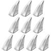 QUARKZMAN 10 Set Borchie Forma Artiglio Gatto 17 x 12mm Rivetti Vite Corno per Articoli Pelletteria Perni Vite Metallo per Realizzare Accessori Abbigliamento Stile Punk, Tono Argento.