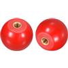 QUARKZMAN 5pz Manopole Sfera Filettate, Manopola Sfera Termoindurente Filettatura Femmina M5 da 25mm Manopola Sfera Funzionamento Tonda Inserto Rame per Maniglia Leva Macchina, Rosso