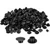 QUARKZMAN 300pz Tappi per Fori a Vite, 6mm(1/4) Dia Tappi a Bottone Rotondi Plastica, Tappi per Fori Chiusura a Scatto, Tappi a Incasso per Mobili, Nero