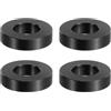 PATIKIL Distanziale Alluminio M10 4pz Distanziali Metallici Alluminio 10,5 Mm ID x 20 Mm OD x 5 Mm L Distanziatore Alluminio a Vite Rotondo per Viti 2/5 o M10 Nero