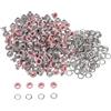QUARKZMAN 300 Set Kit Occhielli in Metallo 3mm 1/8 Foro Occhielli per Teloni Piccolo Occhiello con Rondelle per Scarpe Vestiti Cintura Etichetta Borsa Tessuto Pelle Progetto, Rosa