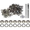 QUARKZMAN Kit di 100pz Strumento Occhielli 5mm Set Occhielli in Rame con Perforatore Fori Vuoti, Strumenti per Occhielli per Abbigliamento in Pelle Tessuto, Bronzo