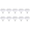 QUARKZMAN 10 Pezzi Manopole a Stella M4 x 10mm Filettatura Maschio 25mm Vite di Serraggio a Mano 6-Punte Pomello in Plastica Maniglia Filettata di Ricambio, Bianco
