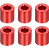 PATIKIL M5 Distanziali in Alluminio, 6pz Distanziali Metallici in Alluminio 5,2mm ID x 10mm OD x 10mm L Distanziatore a Vite in Alluminio Rotondo per Viti 1/5 o M5, Rosso