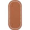 PATIKIL Fondo per Borse Pelle Pu 8.7x3.9 Pollici, Base Ovale Tappetino Fondo per Borsa Uncinetto con Fori e Chiodi, per Borse Fai da Te, Borse a Tracolla, Borsette, Marrone